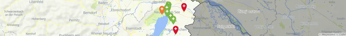 Kartenansicht für Apotheken-Notdienste in der Nähe von Gols (Neusiedl am See, Burgenland)